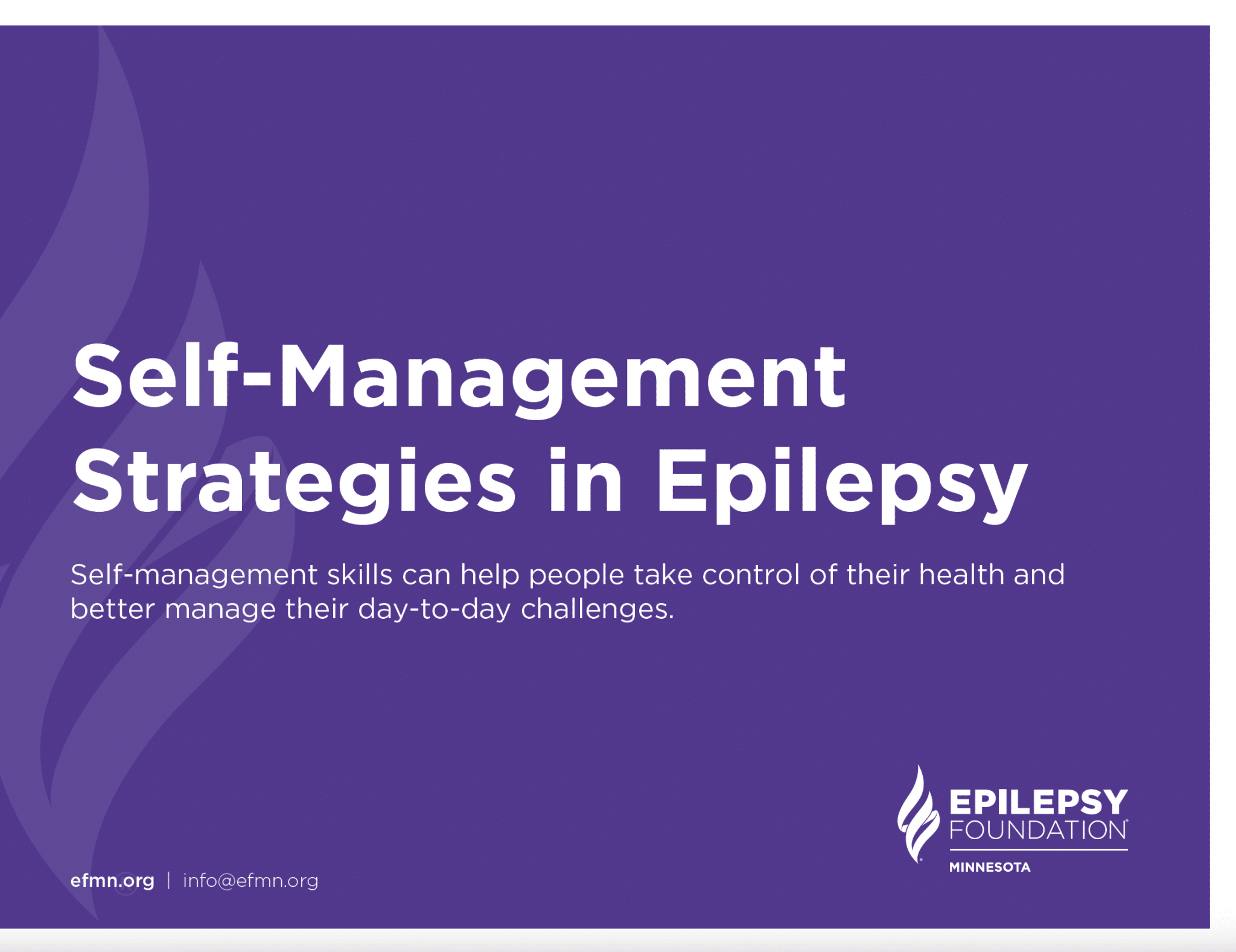 Self Management Strategies In Epilepsy Epilepsy Foundation Of Minnesota